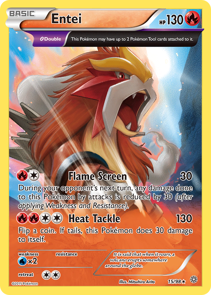 Entei (15/98) [XY: Ancient Origins] | Clutch Gaming