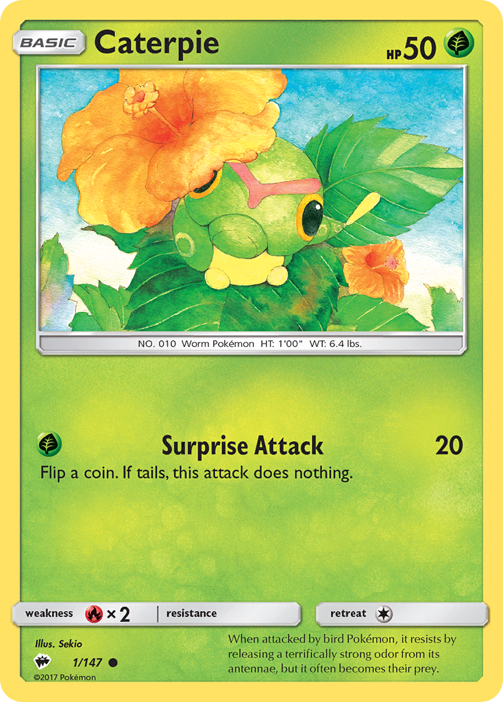 Caterpie (1/147) [Sun & Moon: Burning Shadows] | Clutch Gaming