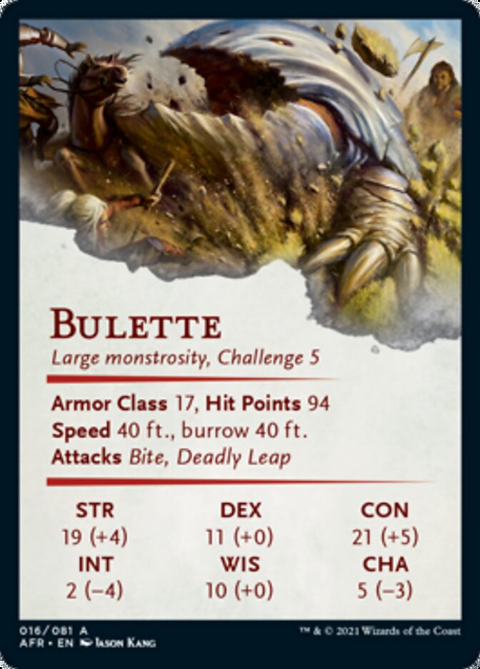 Bulette Art Card (Gold-Stamped Signature) [Dungeons & Dragons: Adventures in the Forgotten Realms Art Series] | Clutch Gaming