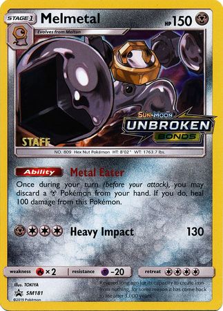 Melmetal (SM181) (Staff Prerelease Promo) [Sun & Moon: Black Star Promos] | Clutch Gaming