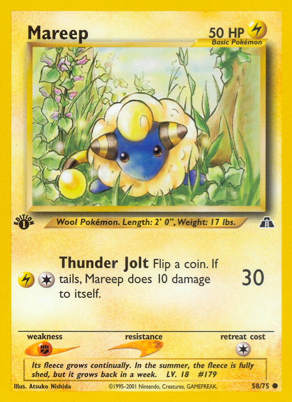 Mareep (58/75) [Neo Discovery 1st Edition] | Clutch Gaming