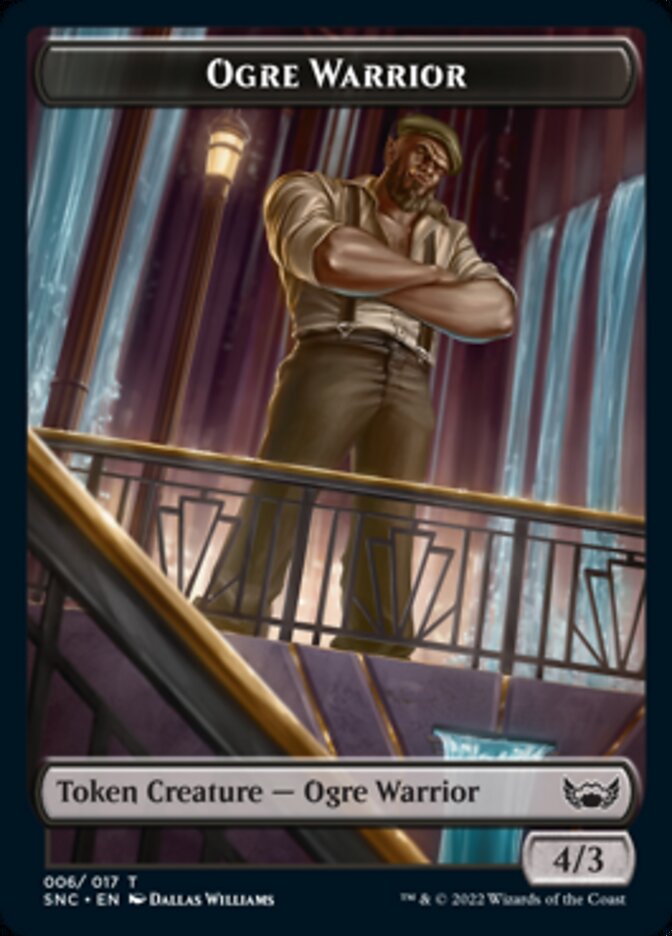 Ogre Warrior // Dog Double-Sided Token [Streets of New Capenna Tokens] | Clutch Gaming