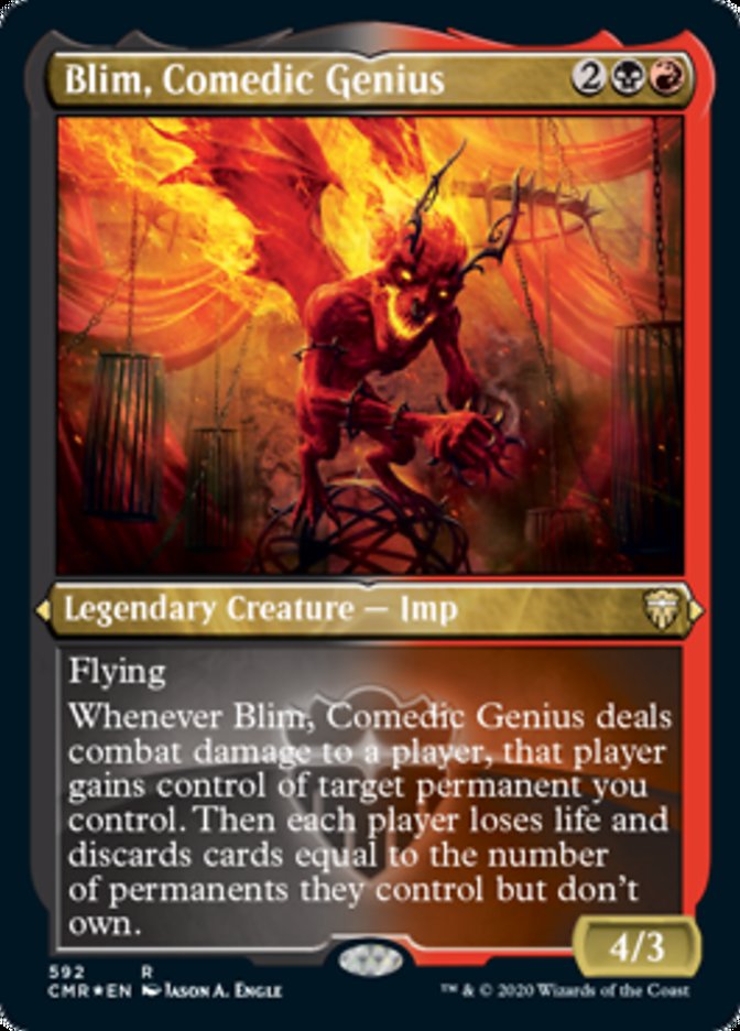 Blim, Comedic Genius (Etched) [Commander Legends] | Clutch Gaming