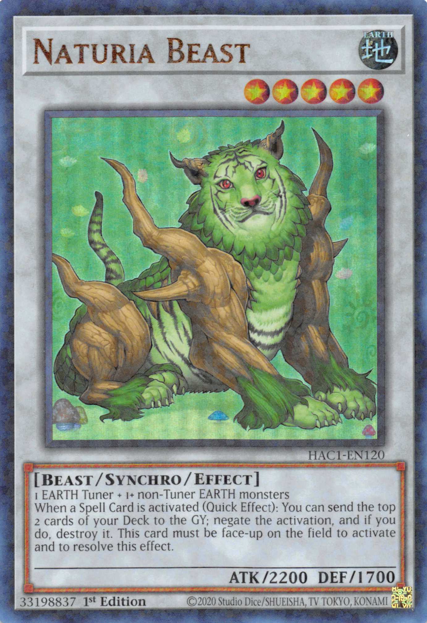 Naturia Beast (Duel Terminal) [HAC1-EN120] Parallel Rare | Clutch Gaming