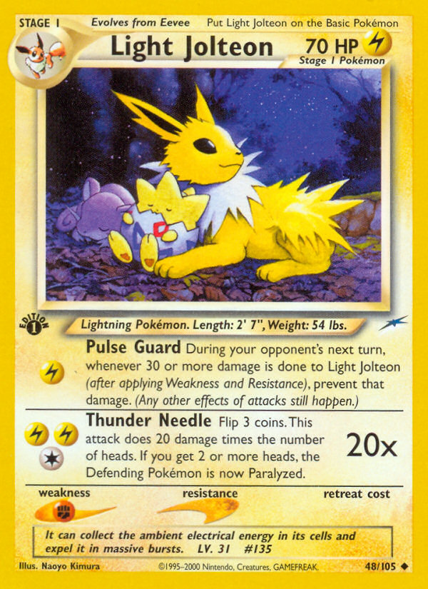 Light Jolteon (48/105) [Neo Destiny 1st Edition] | Clutch Gaming