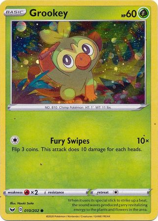 Grookey (010/202) (Cosmos Holo) [Sword & Shield: Base Set] | Clutch Gaming