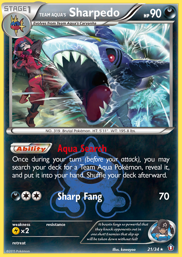 Team Aqua's Sharpedo (21/34) [XY: Double Crisis] | Clutch Gaming