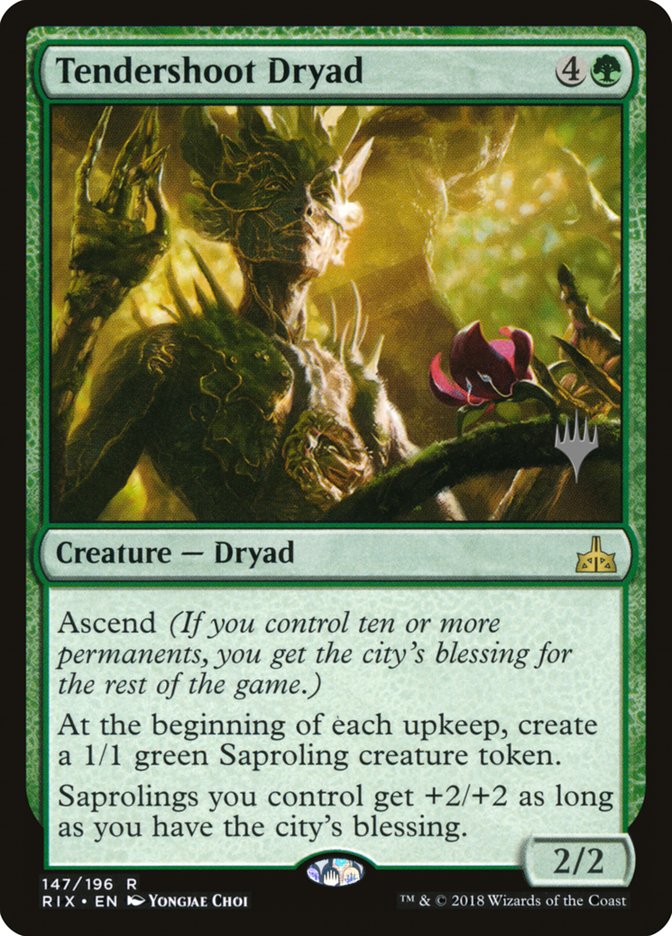 Tendershoot Dryad (Promo Pack) [Rivals of Ixalan Promos] | Clutch Gaming