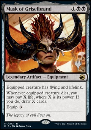 Mask of Griselbrand (Promo Pack) [Innistrad: Midnight Hunt Promos] | Clutch Gaming