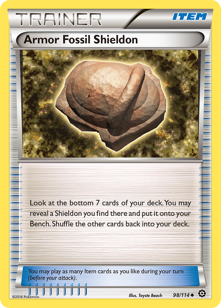 Armor Fossil Shieldon (98/114) [XY: Steam Siege] | Clutch Gaming