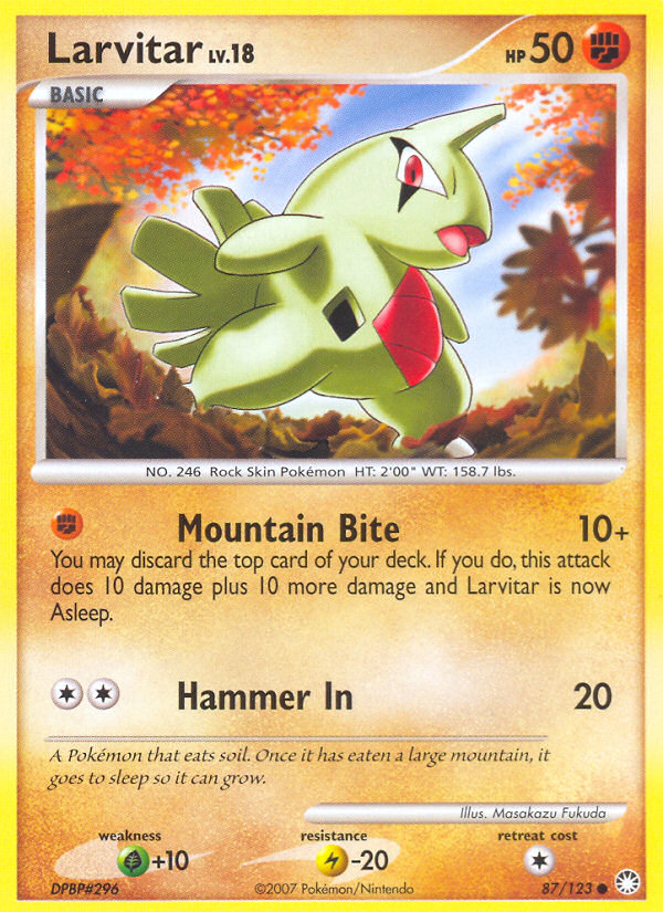 Larvitar (87/123) [Diamond & Pearl: Mysterious Treasures] | Clutch Gaming