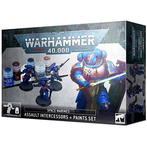 warhammer 40,000 space marines assault intercessors paints set | Clutch Gaming