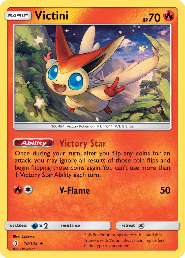 Victini (10/145) [Sun & Moon: Guardians Rising] | Clutch Gaming