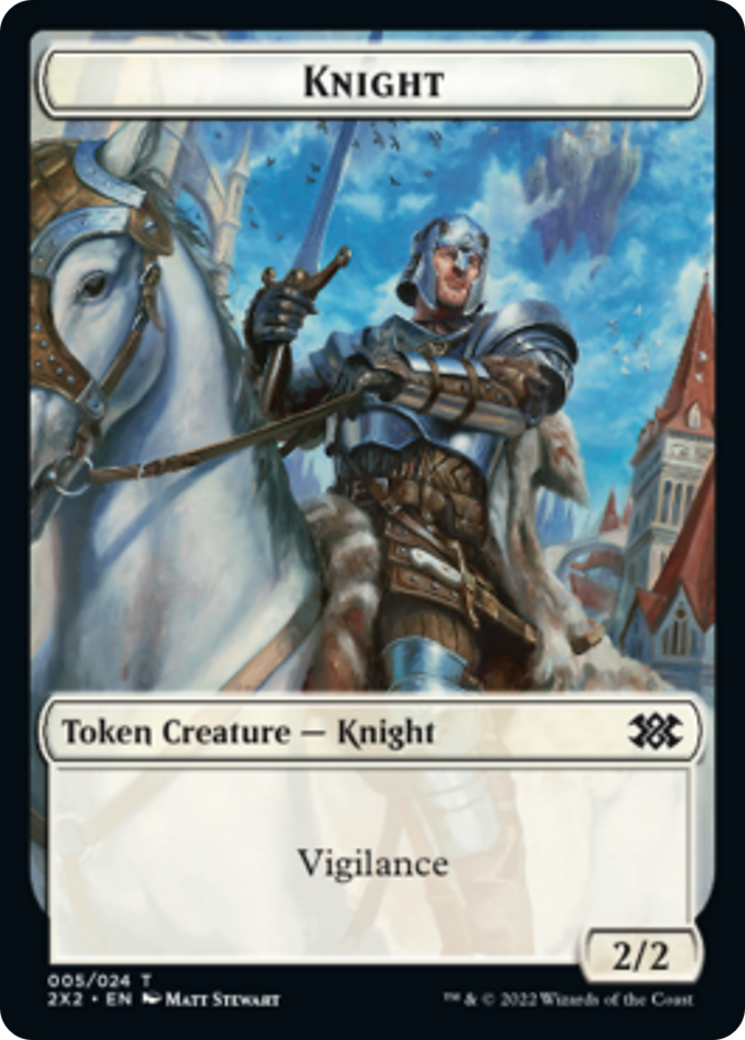 Elemental // Knight Double-Sided Token [Double Masters 2022 Tokens] | Clutch Gaming