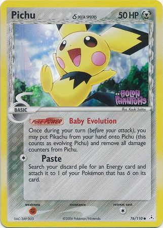 Pichu (76/110) (Delta Species) (Stamped) [EX: Holon Phantoms] | Clutch Gaming