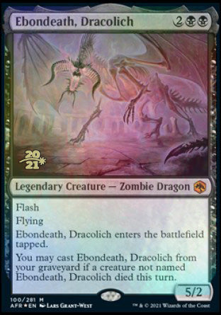 Ebondeath, Dracolich [Dungeons & Dragons: Adventures in the Forgotten Realms Prerelease Promos] | Clutch Gaming