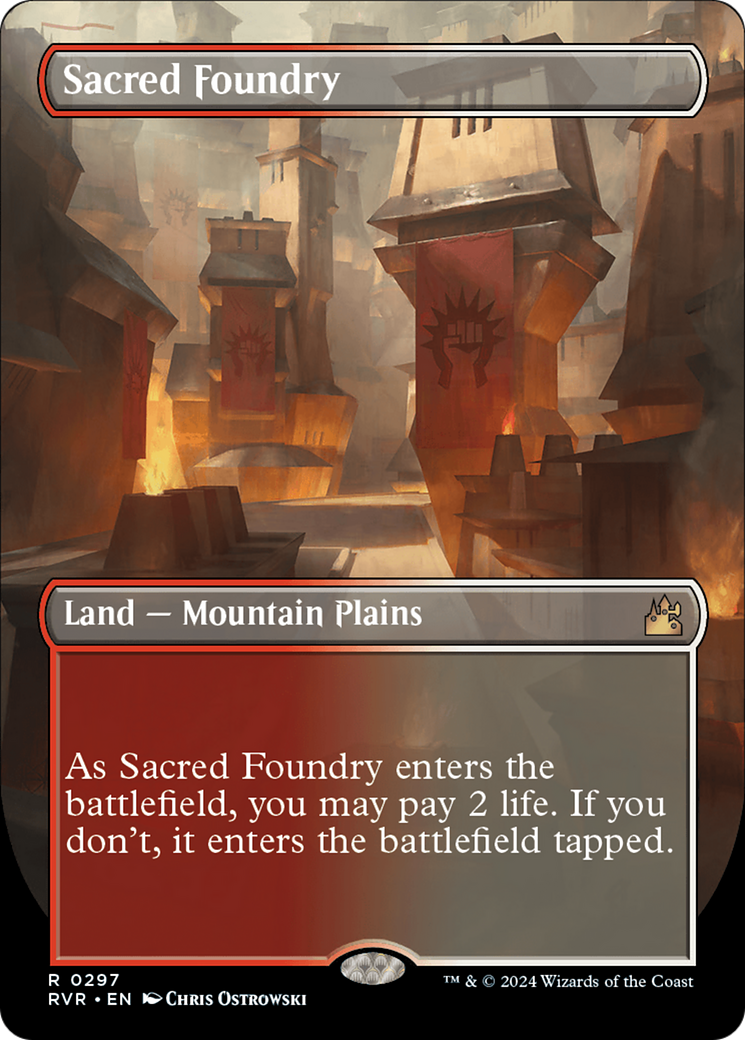 Sacred Foundry (Borderless) [Ravnica Remastered] | Clutch Gaming