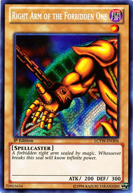 Right Arm of the Forbidden One [LCYW-EN304] Secret Rare | Clutch Gaming