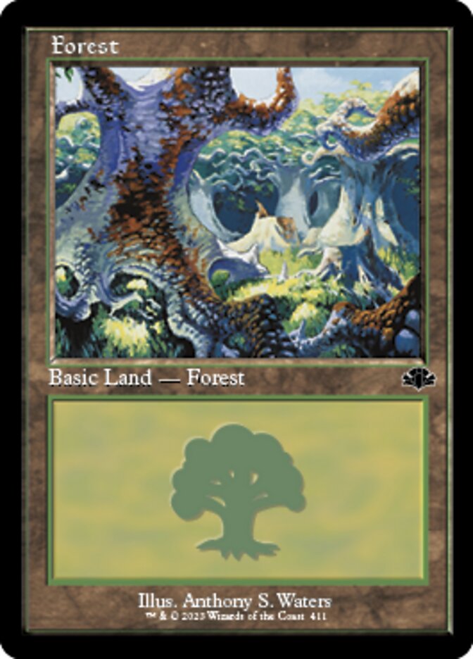 Forest (411) (Retro) [Dominaria Remastered] | Clutch Gaming