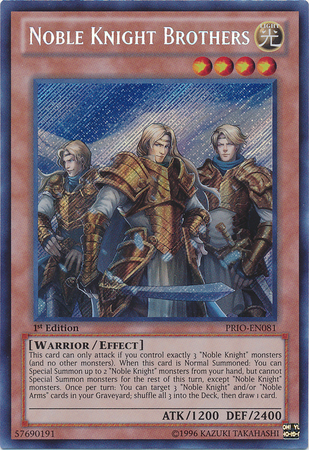 Noble Knight Brothers [PRIO-EN081] Secret Rare | Clutch Gaming