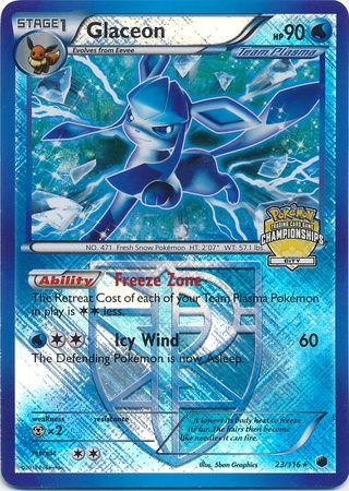 Glaceon (23/116) (City Championship Promo) [Black & White: Plasma Freeze] | Clutch Gaming