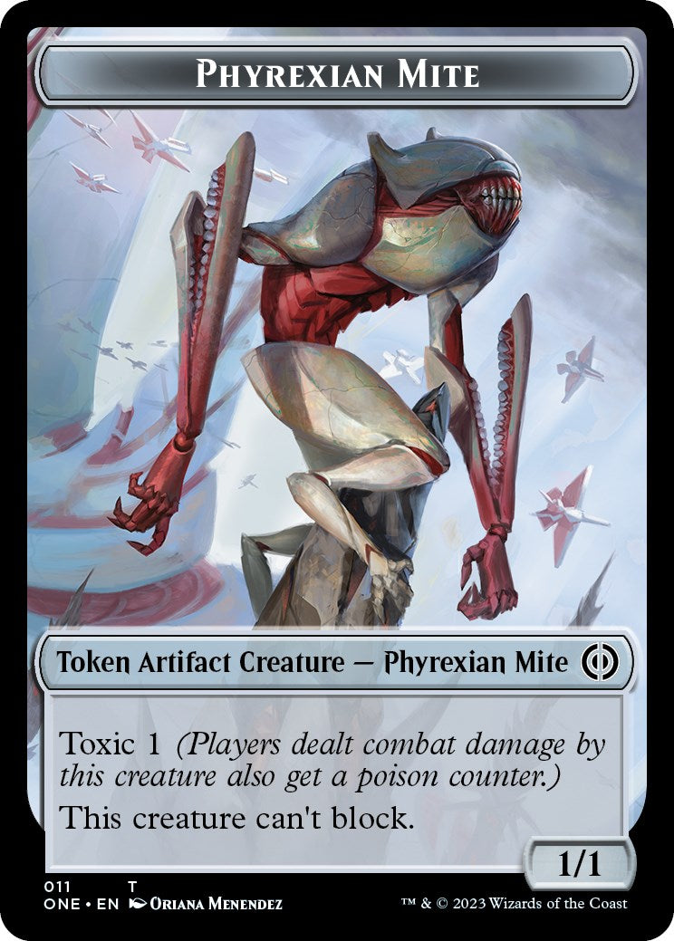 Phyrexian Mite // Phyrexian Insect Double-Sided Token [Phyrexia: All Will Be One Commander Tokens] | Clutch Gaming