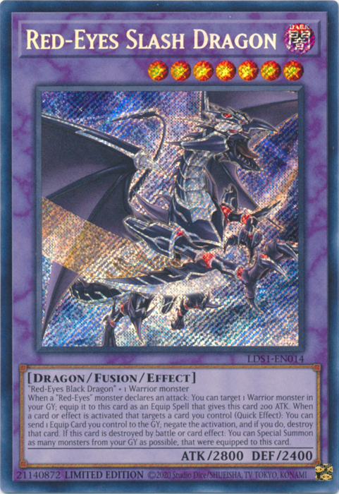 Red-Eyes Slash Dragon [LDS1-EN014] Secret Rare | Clutch Gaming