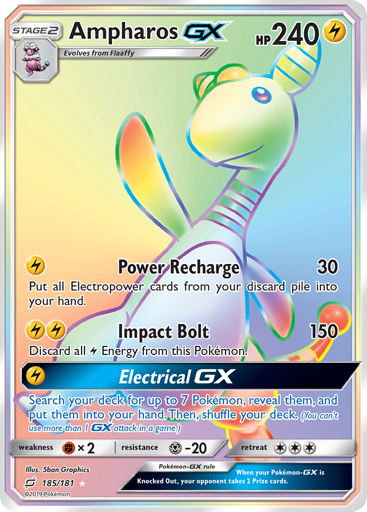 Ampharos GX (185/181) [Sun & Moon: Team Up] | Clutch Gaming