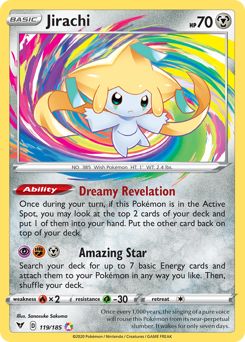Jirachi (119/185) [Sword & Shield: Vivid Voltage] | Clutch Gaming