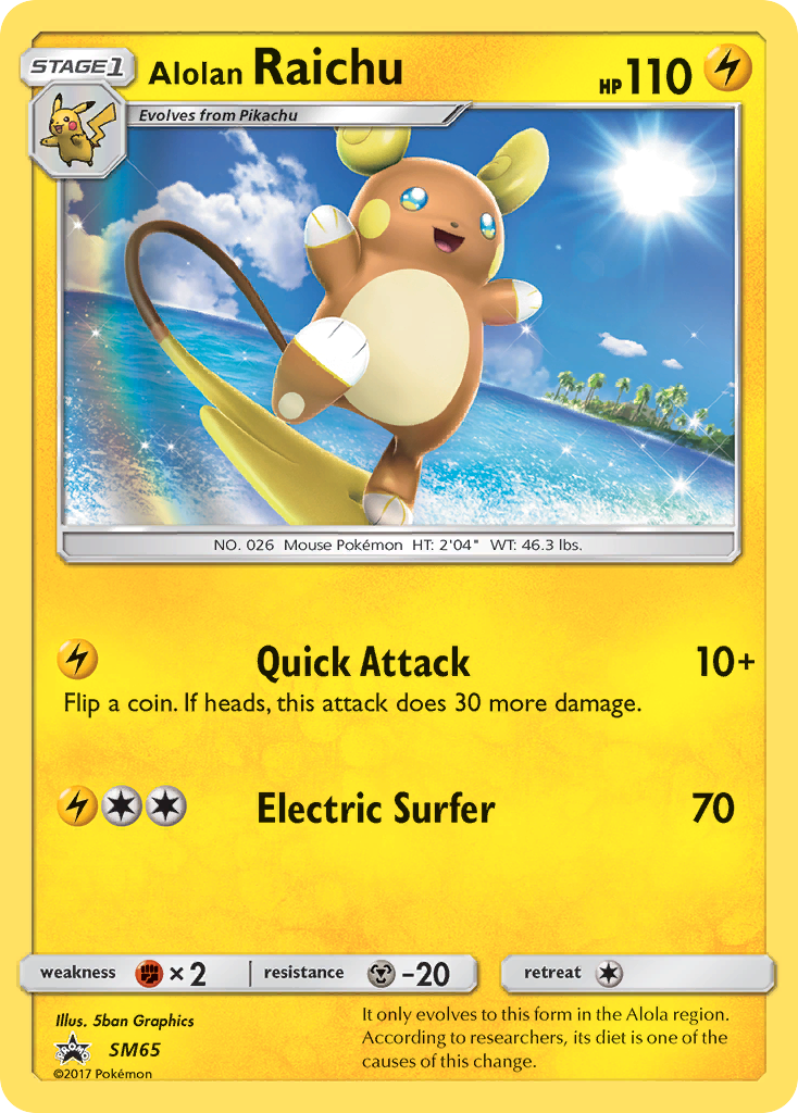 Alolan Raichu (SM65) [Sun & Moon: Black Star Promos] | Clutch Gaming