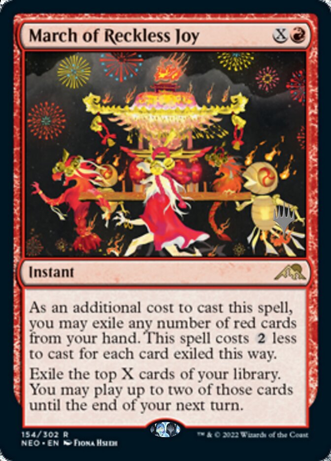 March of Reckless Joy (Promo Pack) [Kamigawa: Neon Dynasty Promos] | Clutch Gaming