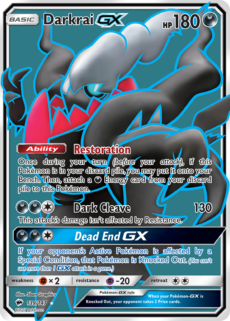 Darkrai GX (139/147) [Sun & Moon: Burning Shadows] | Clutch Gaming