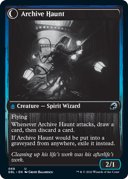 Overwhelmed Archivist // Archive Haunt [Innistrad: Double Feature] | Clutch Gaming