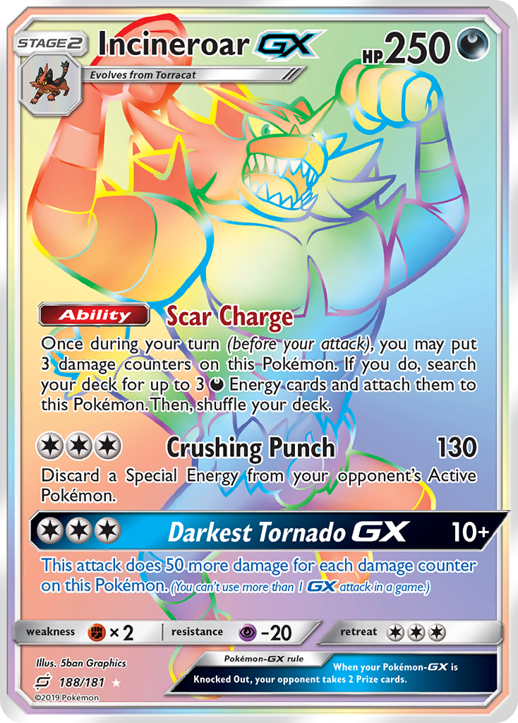 Incineroar GX (188/181) [Sun & Moon: Team Up] | Clutch Gaming