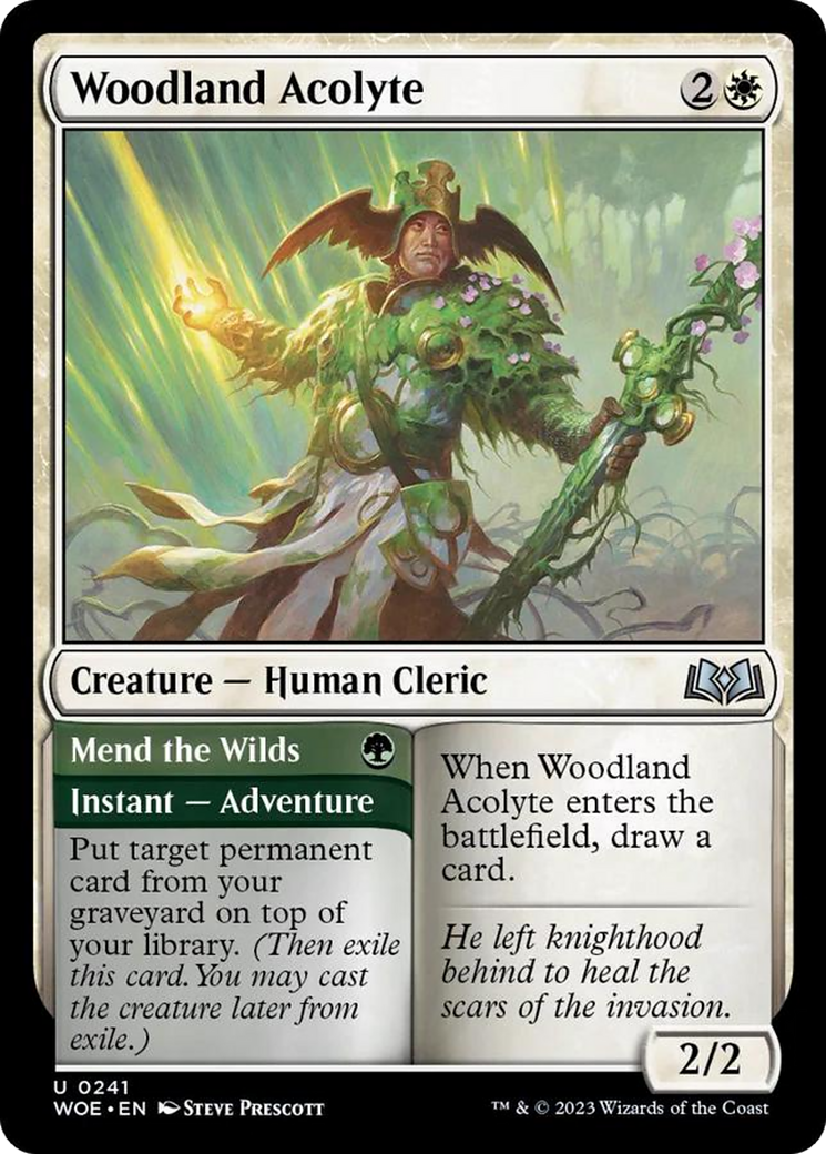 Woodland Acolyte // Mend the Wilds [Wilds of Eldraine] | Clutch Gaming