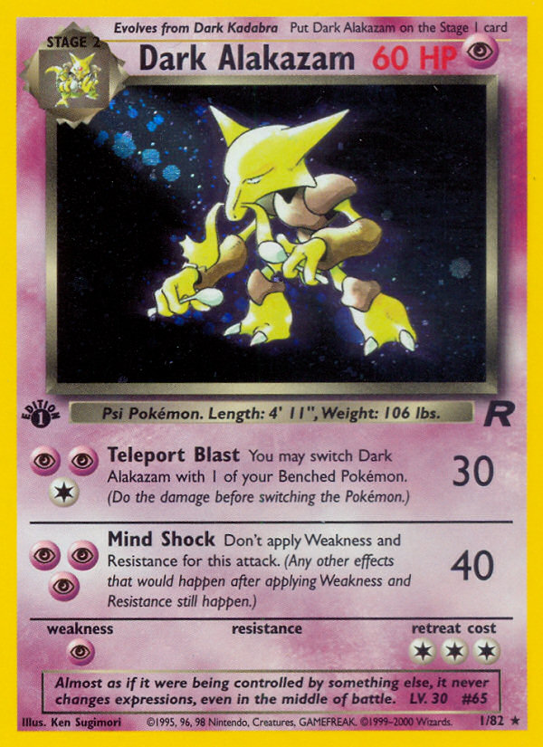 Dark Alakazam (1/82) [Team Rocket 1st Edition] | Clutch Gaming