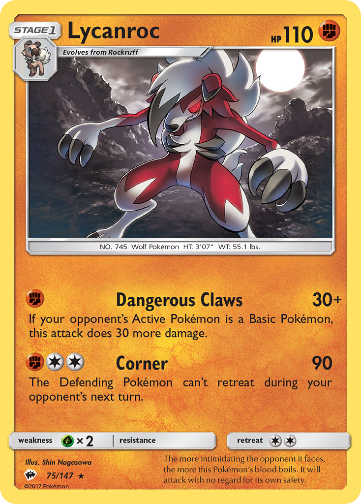 Lycanroc (75/147) [Sun & Moon: Burning Shadows] | Clutch Gaming