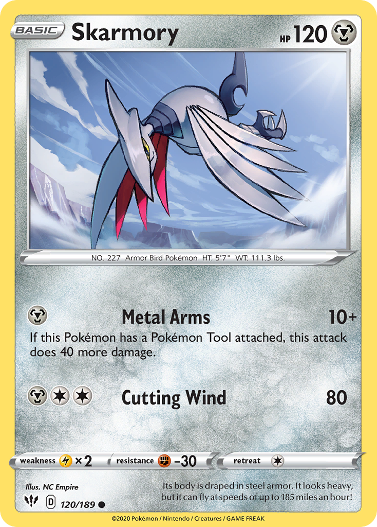 Skarmory (120/189) [Sword & Shield: Darkness Ablaze] | Clutch Gaming