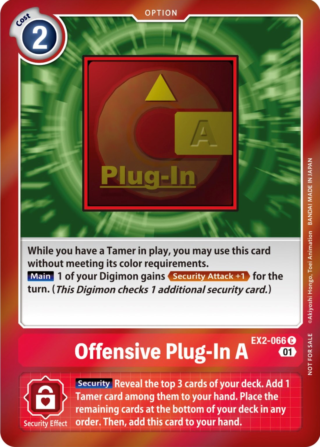 Offensive Plug-In A [EX2-066] (Event Pack 4) [Digital Hazard Promos] | Clutch Gaming