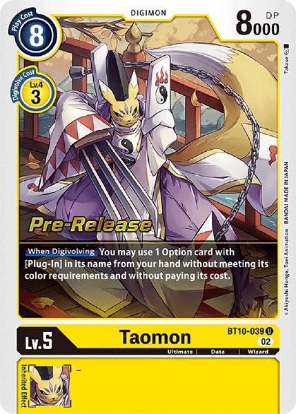 Taomon [BT10-039] [Xros Encounter Pre-Release Cards] | Clutch Gaming