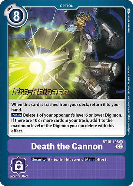 Death the Cannon [BT10-108] [Xros Encounter Pre-Release Cards] | Clutch Gaming