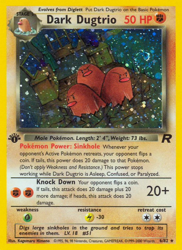 Dark Dugtrio (6/82) [Team Rocket 1st Edition] | Clutch Gaming