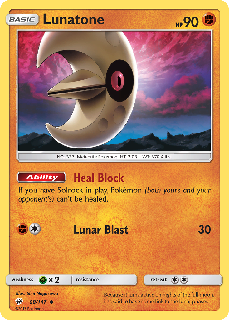 Lunatone (68/147) [Sun & Moon: Burning Shadows] | Clutch Gaming