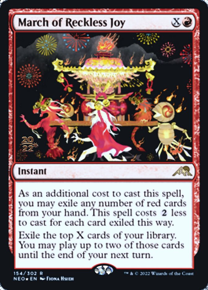 March of Reckless Joy [Kamigawa: Neon Dynasty Prerelease Promos] | Clutch Gaming