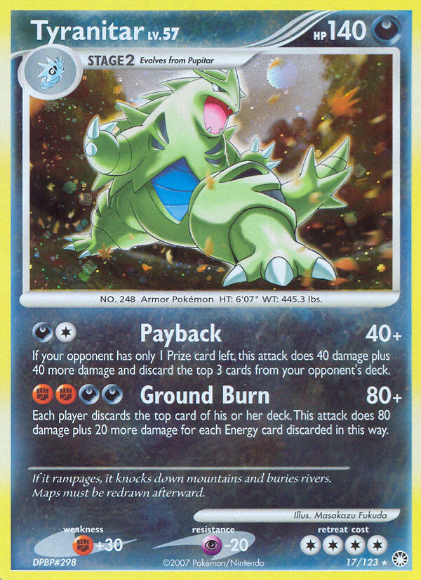 Tyranitar (17/123) [Diamond & Pearl: Mysterious Treasures] | Clutch Gaming