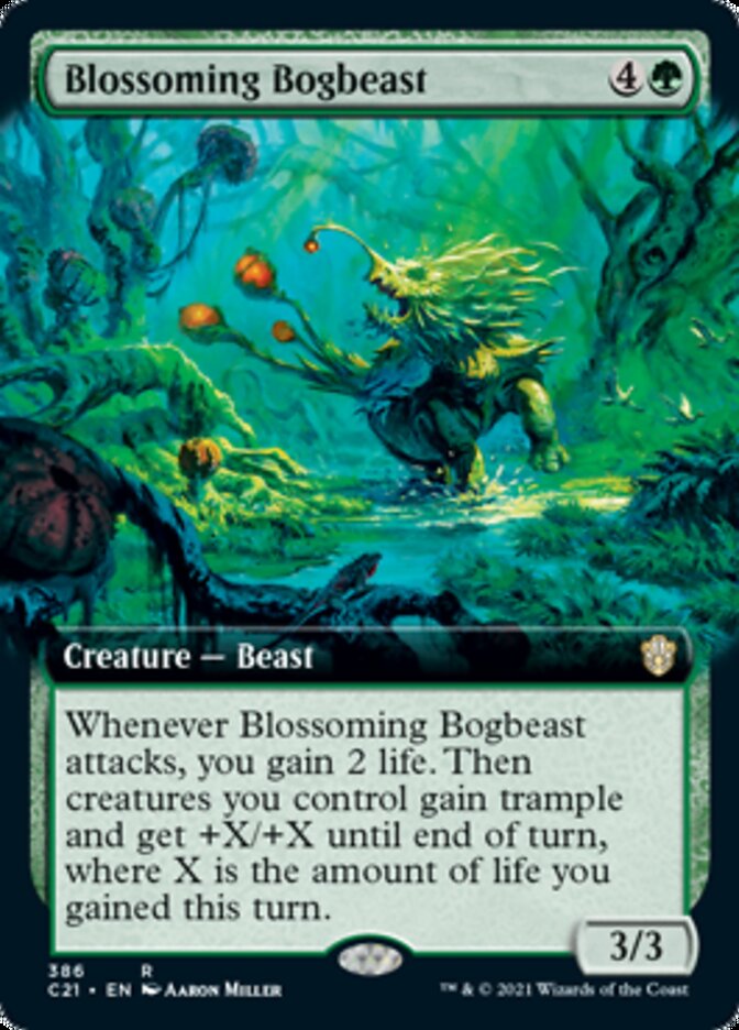 Blossoming Bogbeast (Extended Art) [Commander 2021] | Clutch Gaming