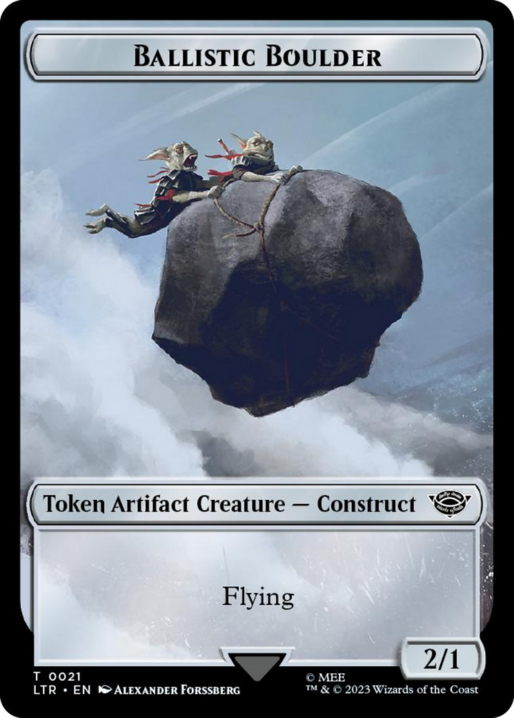 Ballistic Boulder // Food (0024) Double-Sided Token (Surge Foil) [The Lord of the Rings: Tales of Middle-Earth Tokens] | Clutch Gaming