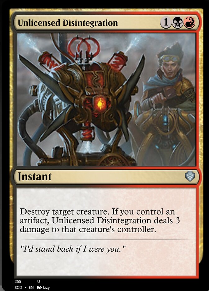 Unlicensed Disintegration [Starter Commander Decks] | Clutch Gaming