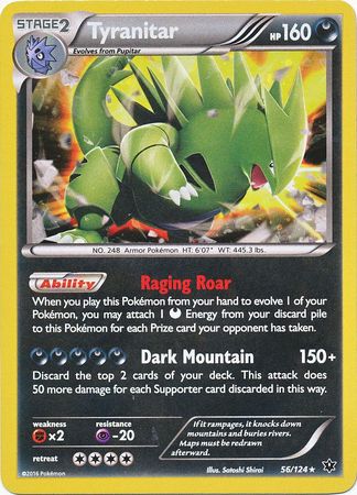 Tyranitar (56/124) (Cosmos Holo) [XY: Fates Collide] | Clutch Gaming