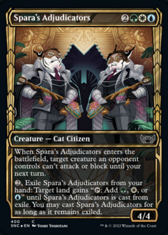 Spara's Adjudicators (Showcase Golden Age Gilded Foil) [Streets of New Capenna] | Clutch Gaming